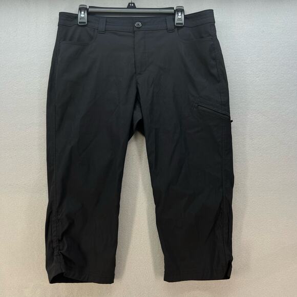 Eddie Bauer Pants - Eddie Bauer Pants Women's Size 14 Black Rainier Capri Hiking Trail Normcore